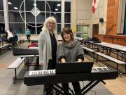 Diane & Pat with new keyboard